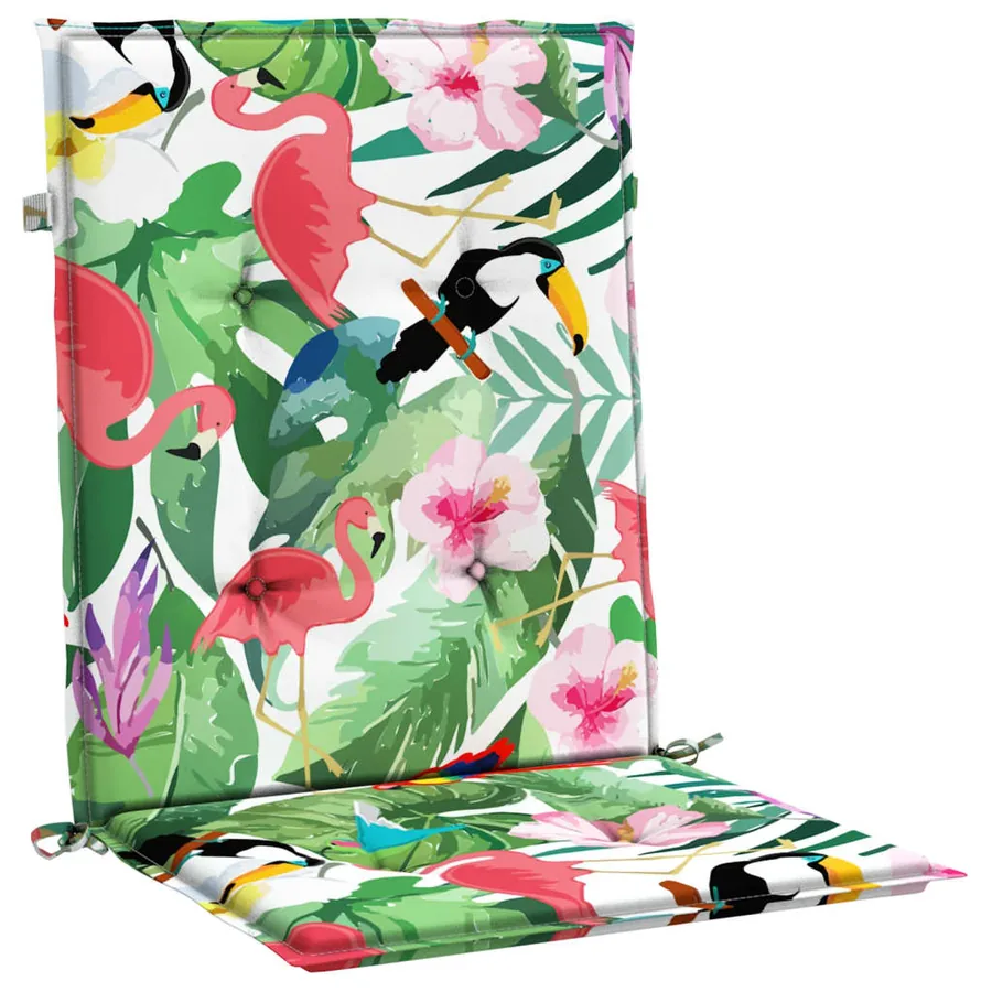 Coussins de chaise à dossier bas lot de 6 multicolore tissu - 5