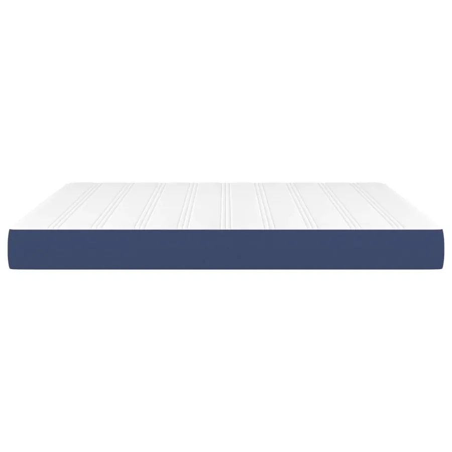 Matelas de lit à ressorts ensachés fermeté moyenne Bleu 180x200x20 cm Tissu - 4