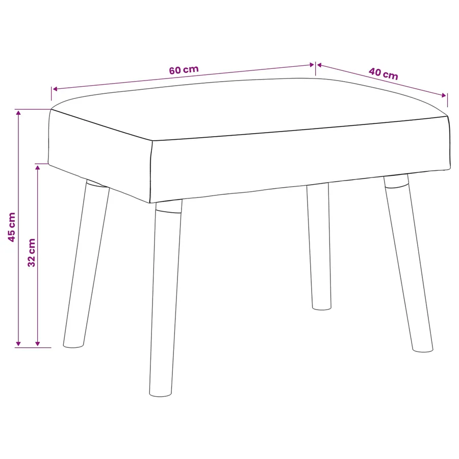 banc Uni Beige 60 x 40 x 45 cm Bouclé - 9