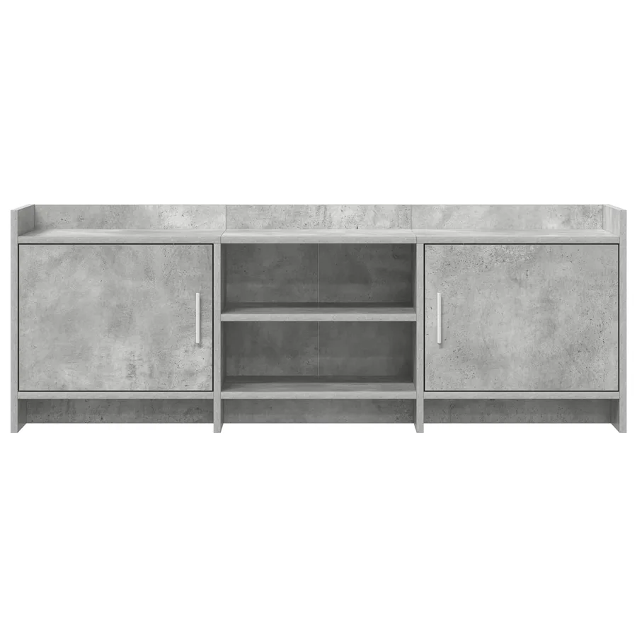 Meuble TV 130 x 33 x 47 cm Gris béton Bois d'ingénierie - 5