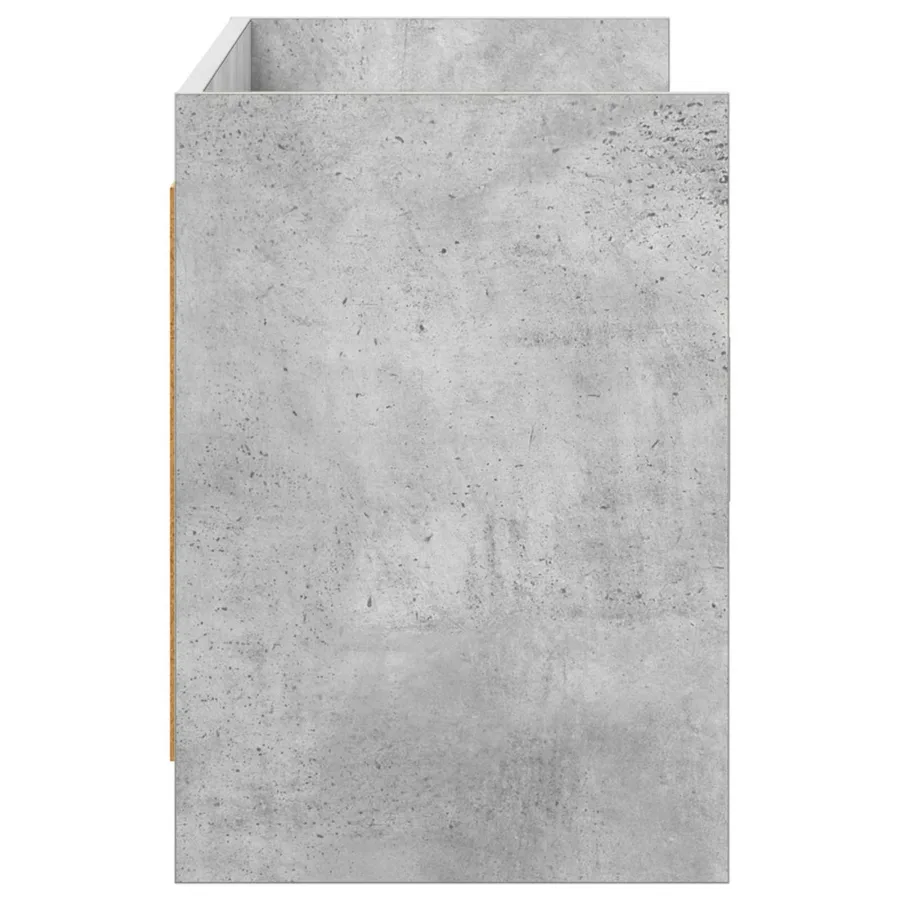 Meuble TV 130 x 33 x 47 cm Gris béton Bois d'ingénierie - 6