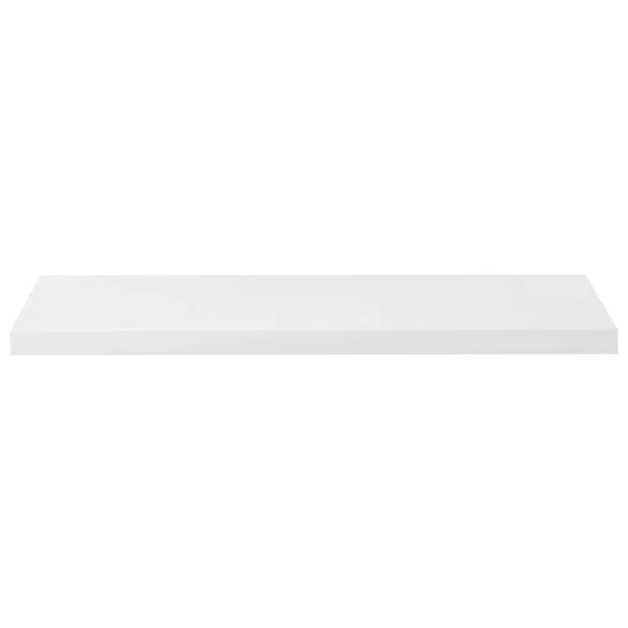 Étagère murale flottante 2 pcs Blanc brillant 90x23,5x3,8cm MDF - 6