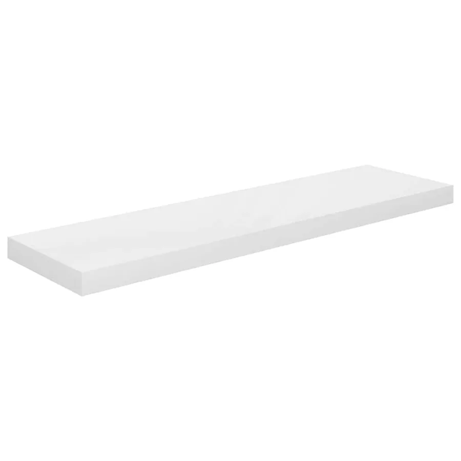 Étagère murale flottante 2 pcs Blanc brillant 90x23,5x3,8cm MDF - 7