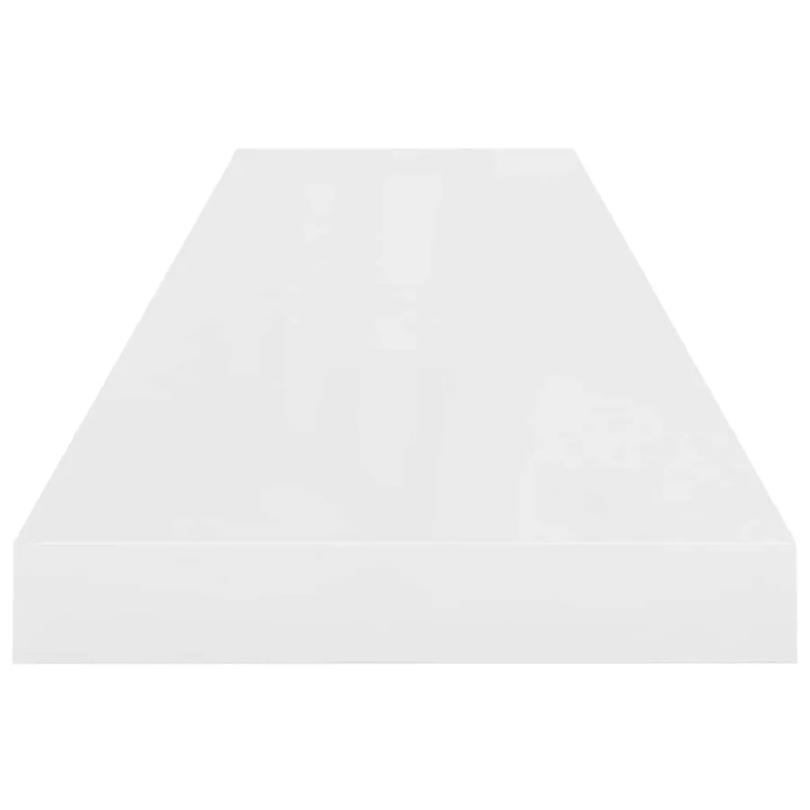 Étagère murale flottante 2 pcs Blanc brillant 90x23,5x3,8cm MDF - 8
