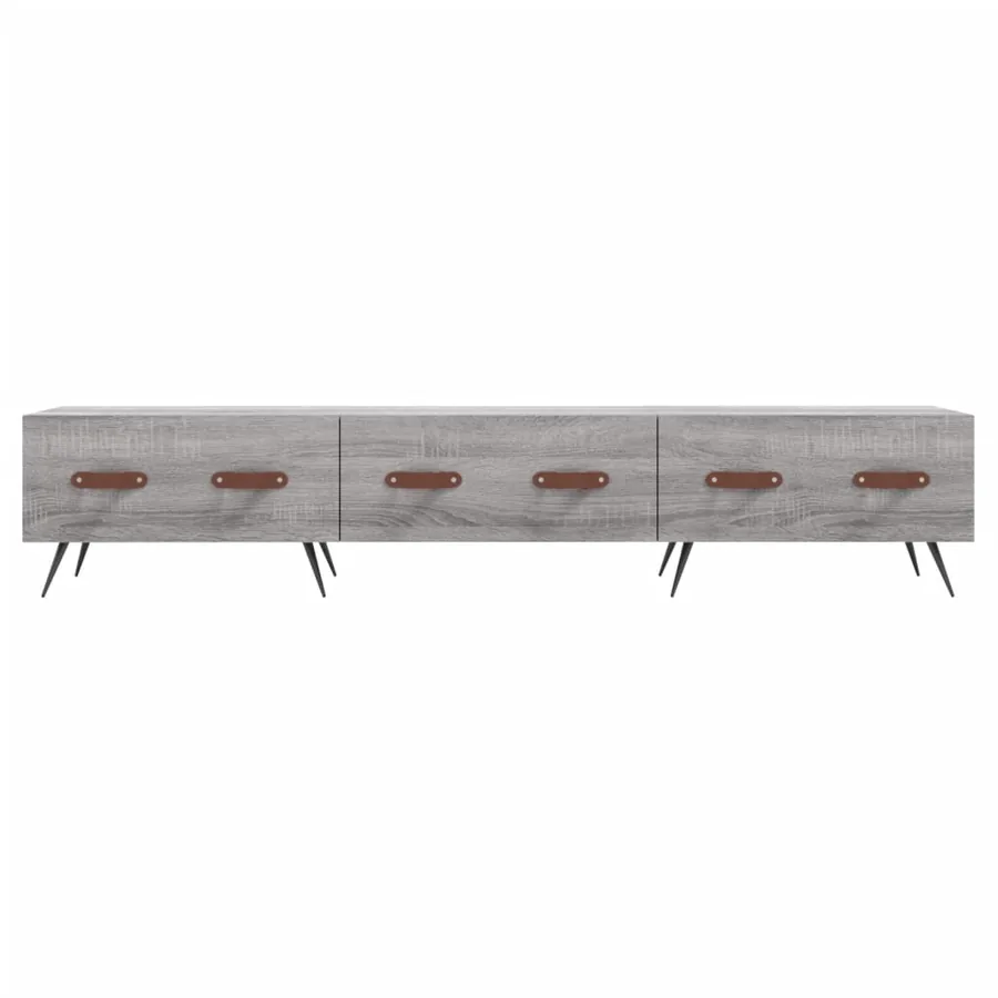 Meuble TV sonoma gris 150x36x30 cm bois d'ingénierie - 5