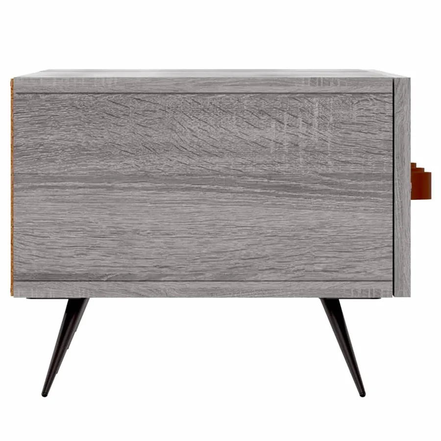Meuble TV sonoma gris 150x36x30 cm bois d'ingénierie - 7