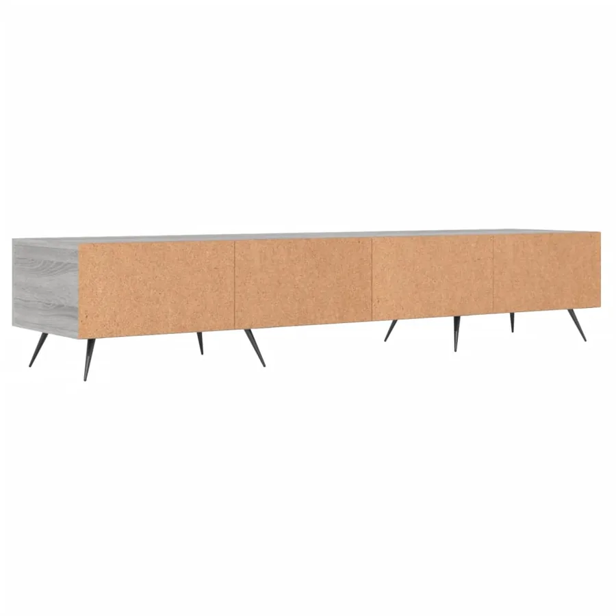 Meuble TV sonoma gris 150x36x30 cm bois d'ingénierie - 8
