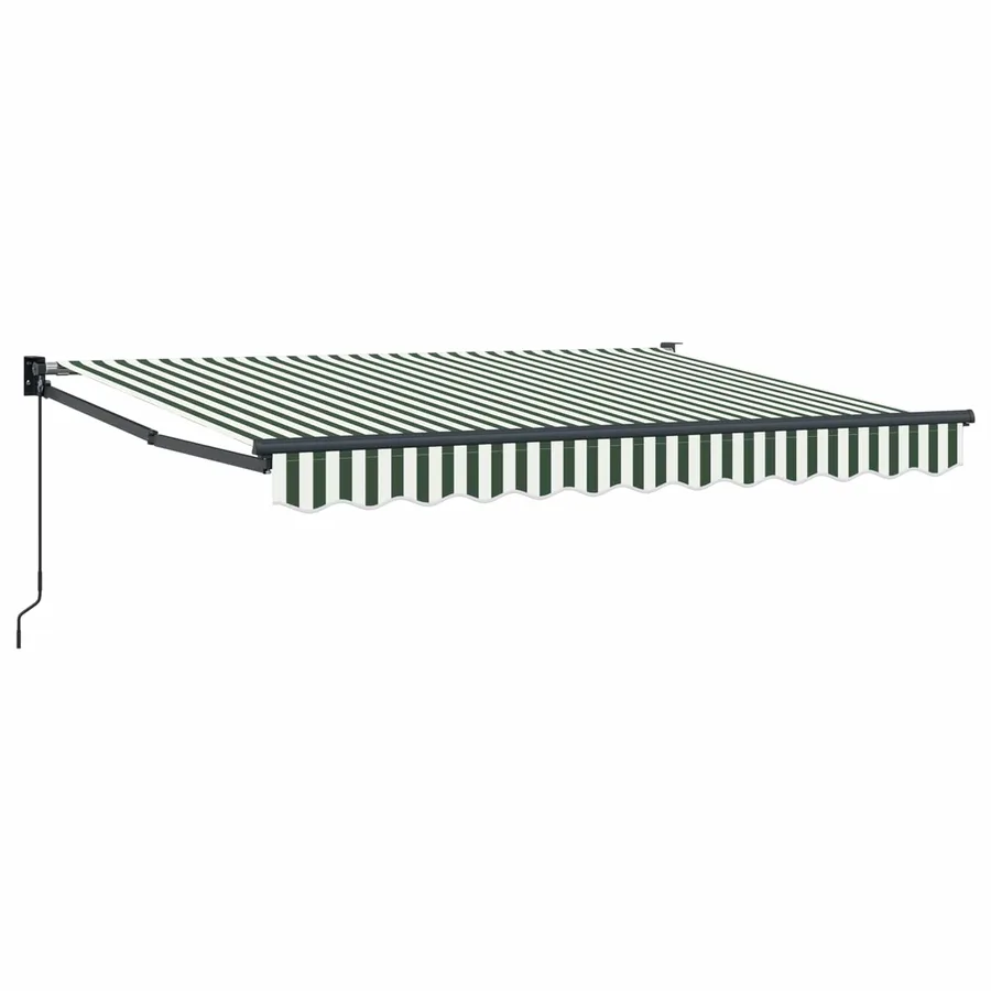 Auvent rétractable Vert et blanc 3 x 2 m - 2