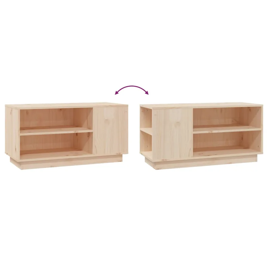 Meuble TV 80x35x40,5 cm Bois de pin massif - 7