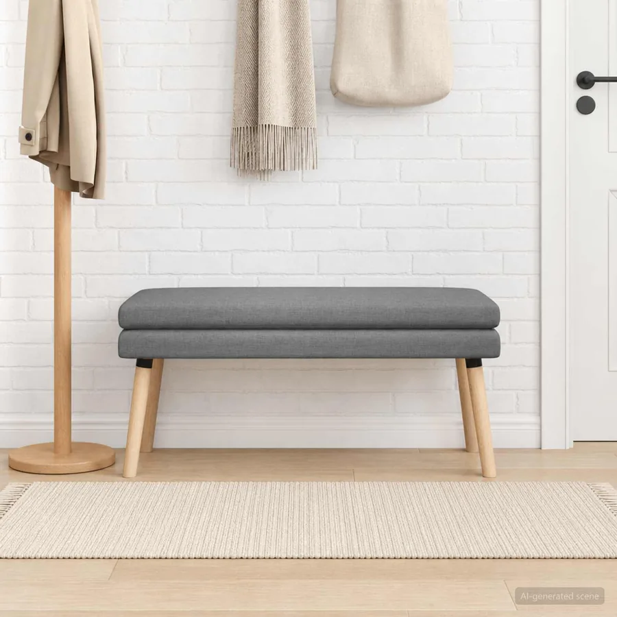 Banc à double couche Gris foncé 110 x 40 x 47 cm Tissu
