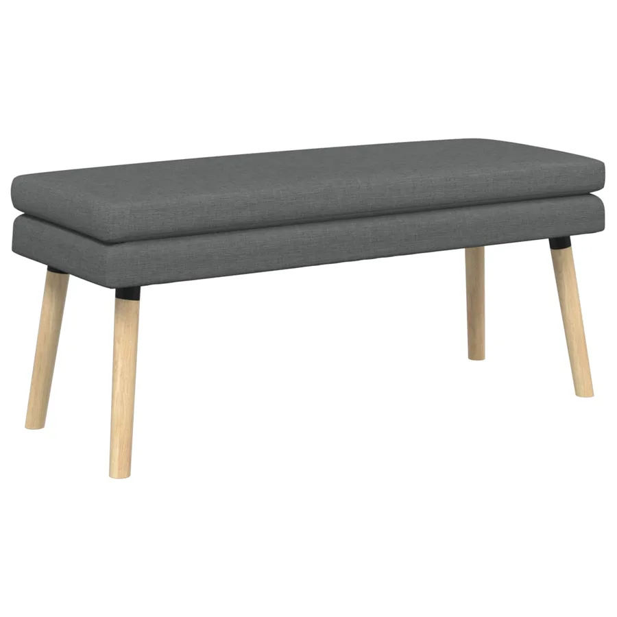 Banc à double couche Gris foncé 110 x 40 x 47 cm Tissu - 2