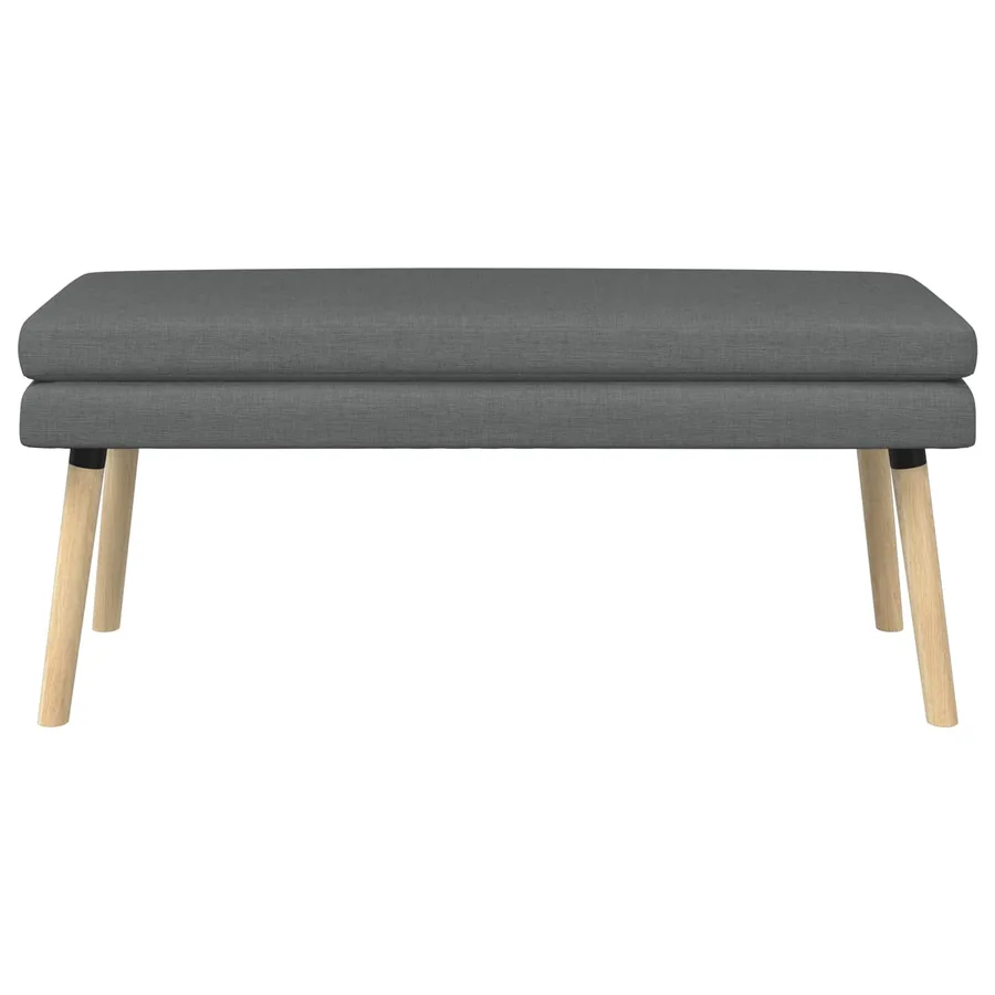 Banc à double couche Gris foncé 110 x 40 x 47 cm Tissu - 5