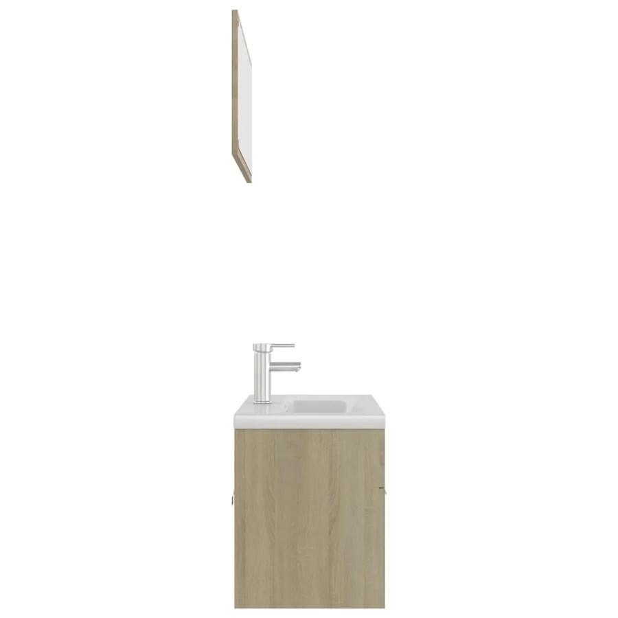 Ensemble de meubles de salle de bain Chêne sonoma Aggloméré - 6