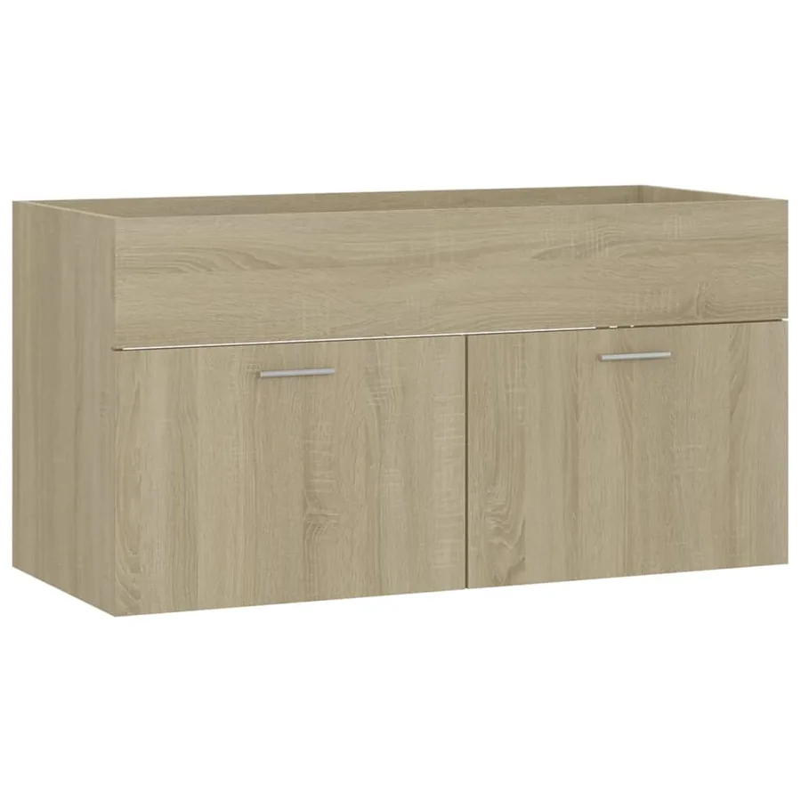 Ensemble de meubles de salle de bain Chêne sonoma Aggloméré - 8