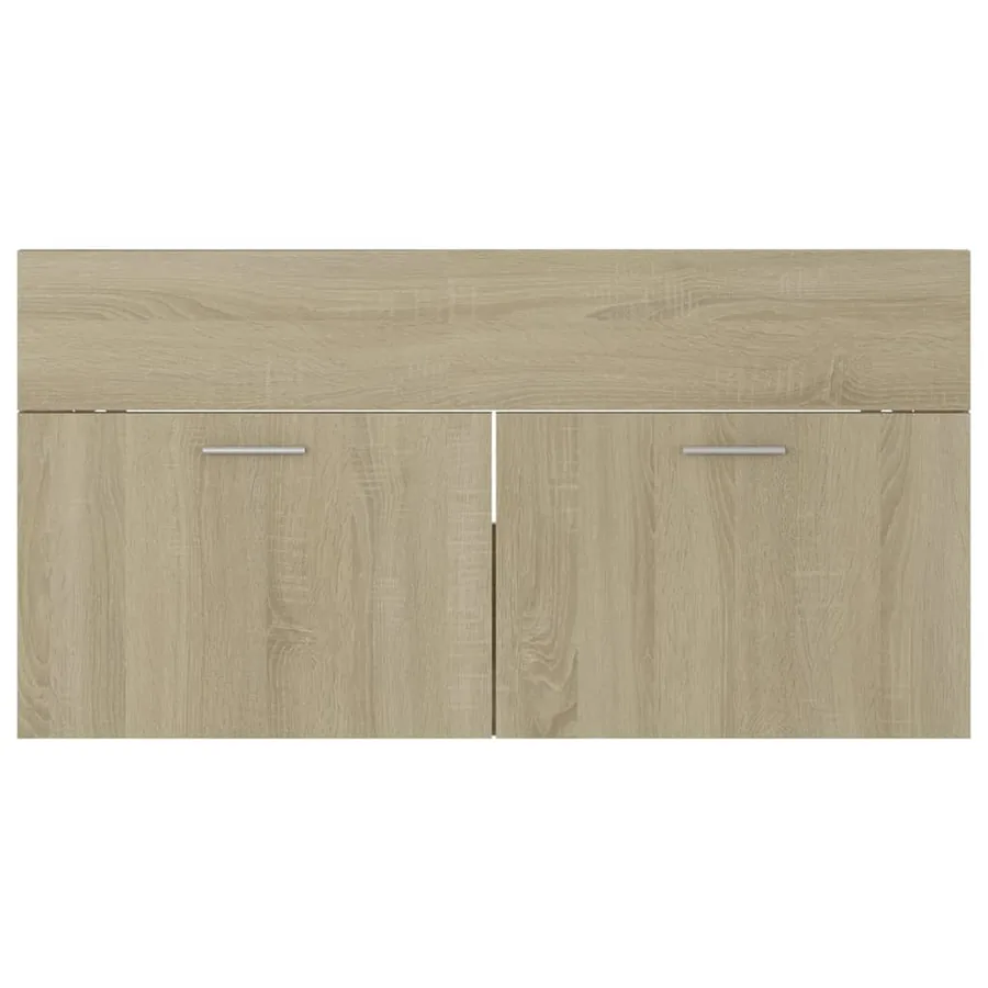 Ensemble de meubles de salle de bain Chêne sonoma Aggloméré - 9