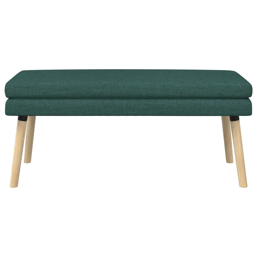 Banc à double couche Vert foncé 110 x 40 x 47 cm Tissu - 5