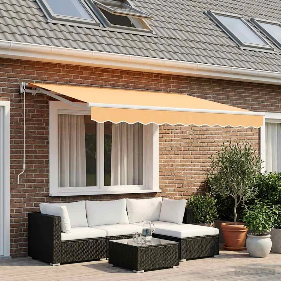 Auvent rétractable Sable 350 x 250 cm Polyester - 3
