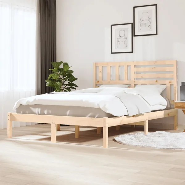 Cadre de lit sans matelas bois massif de pin 160x200 cm