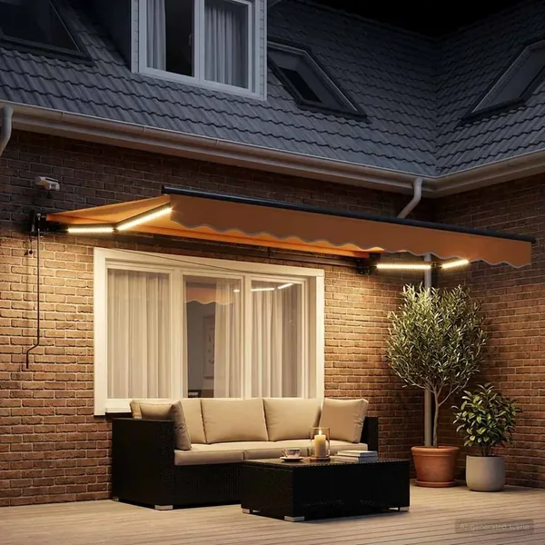 Auvent rétractable électrique Sable 3,5 x 2,5 m