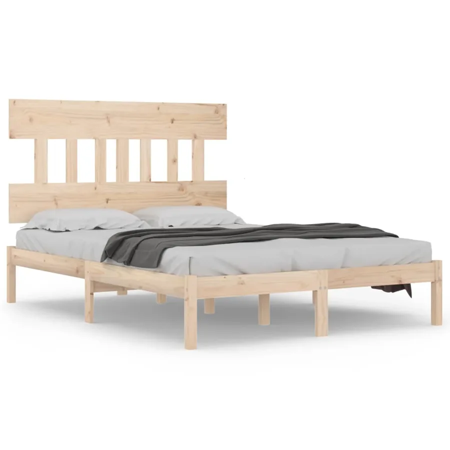 Cadre de lit sans matelas 160x200 cm bois massif - 2