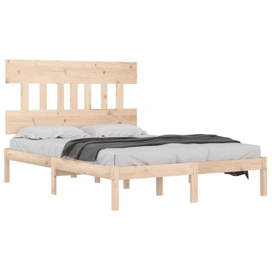 Cadre de lit sans matelas 160x200 cm bois massif - 3