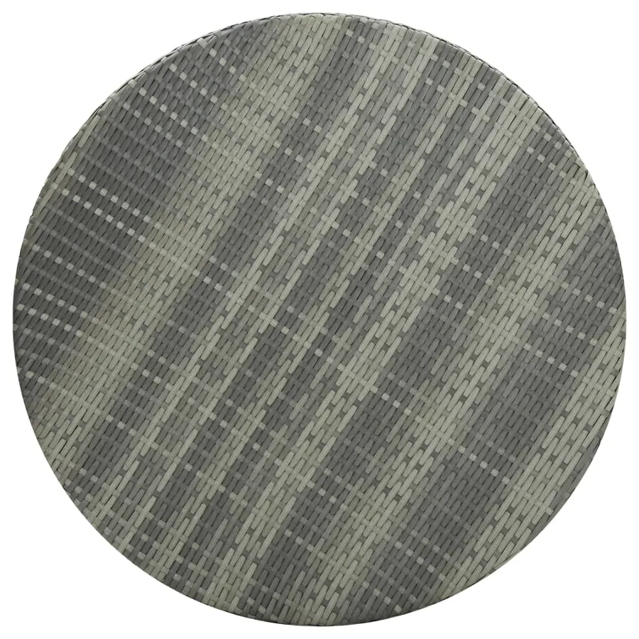 Table de jardin Gris 75,5x106 cm Résine tressée - 2