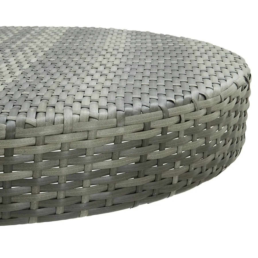 Table de jardin Gris 75,5x106 cm Résine tressée - 3
