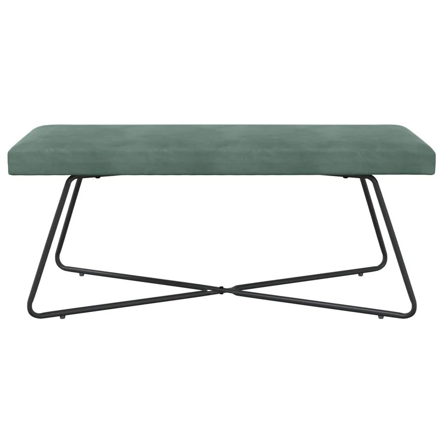 banc Vert Mer 110 x 40 x 45 cm Velours - 5