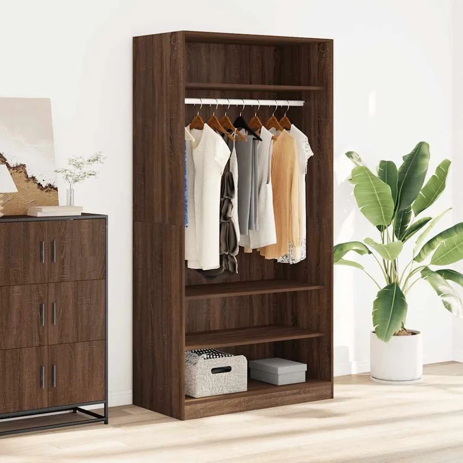 Garde-robe chêne marron 100x50x200 cm bois d'ingénierie