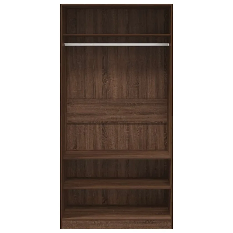 Garde-robe chêne marron 100x50x200 cm bois d'ingénierie - 4