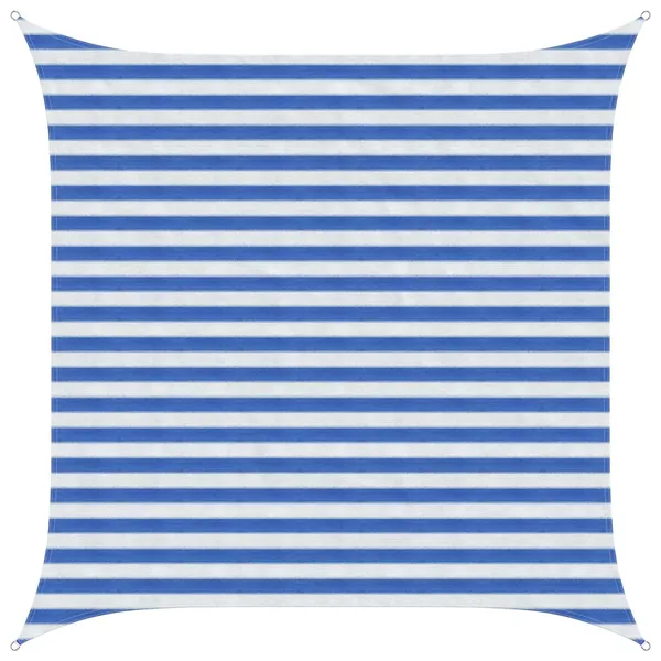Voile d'ombre Bleu et Blanc 2,5 x 2,5 m HDPE