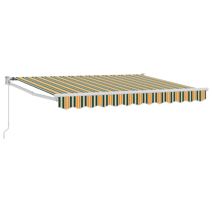 Auvent rétractable Vert et jaune 3 x 2 m - 2
