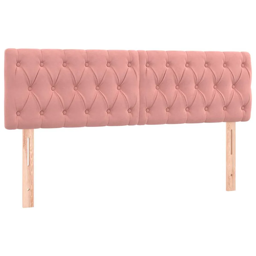 Tête de lit à LED Rose 160x7x78/88 cm Velours - 4