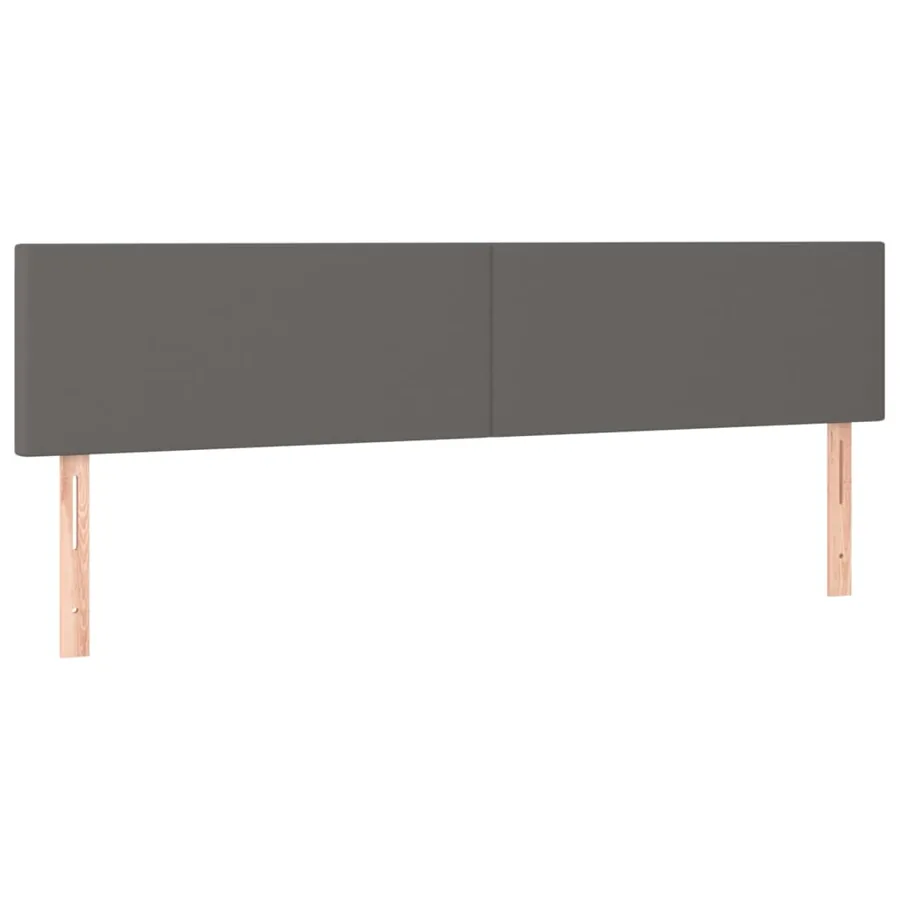 Tête de lit à LED Gris 180x5x78/88 cm Similicuir - 4