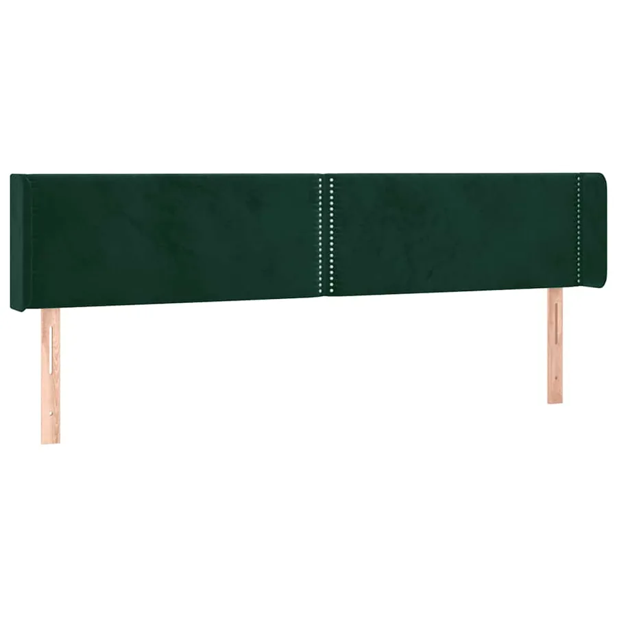 Tête de lit à LED Vert foncé 203x16x78/88 cm Velours - 3