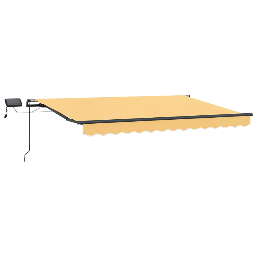 Auvent rétractable Sable 450 × 300 cm Tissu et Aluminium - 2