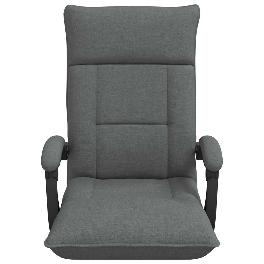 Fauteuil de sol ajustable Gris foncé Tissu - 4