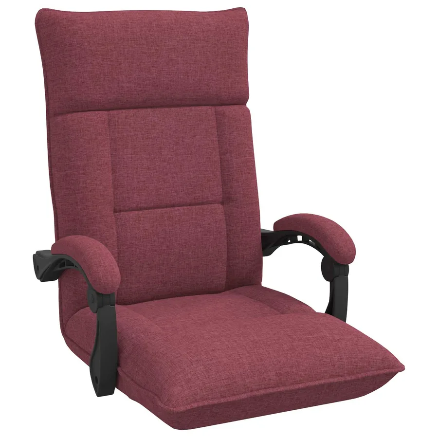 Fauteuil de sol ajustable Bordeaux Tissu - 2