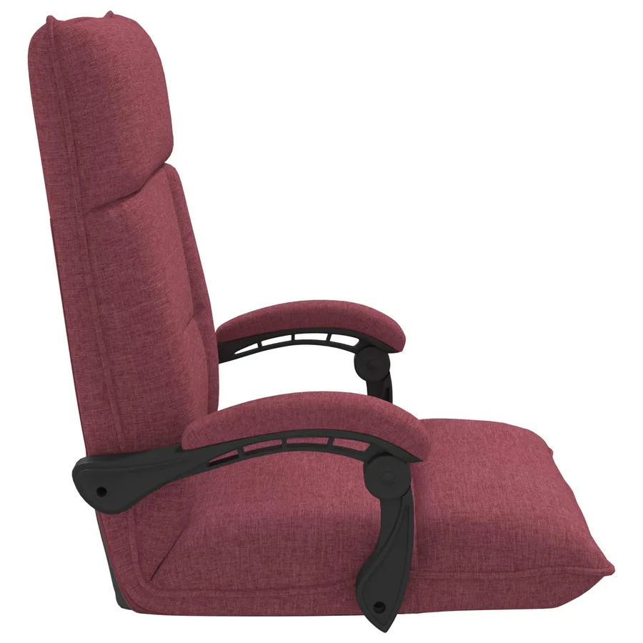 Fauteuil de sol ajustable Bordeaux Tissu - 5