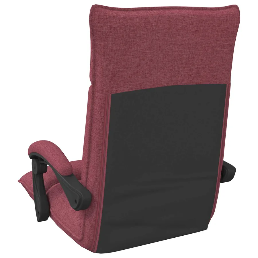 Fauteuil de sol ajustable Bordeaux Tissu - 6