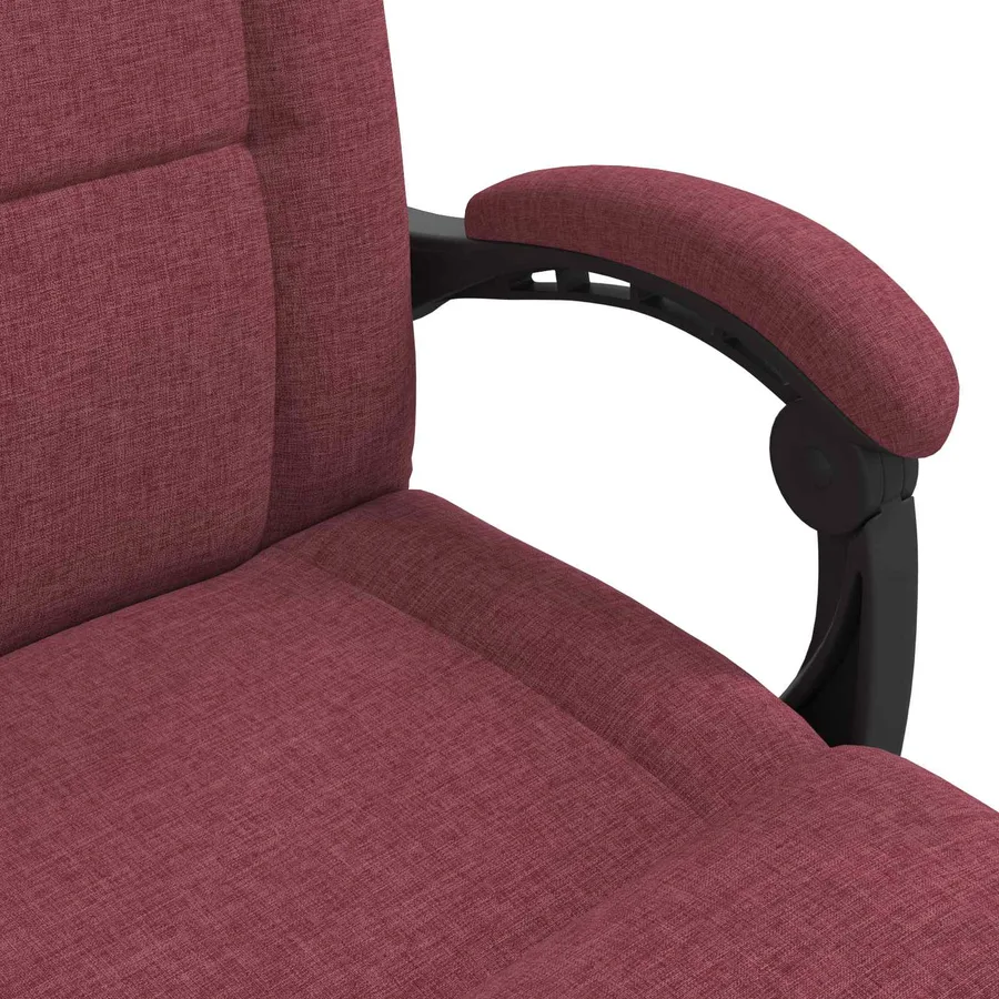 Fauteuil de sol ajustable Bordeaux Tissu - 7