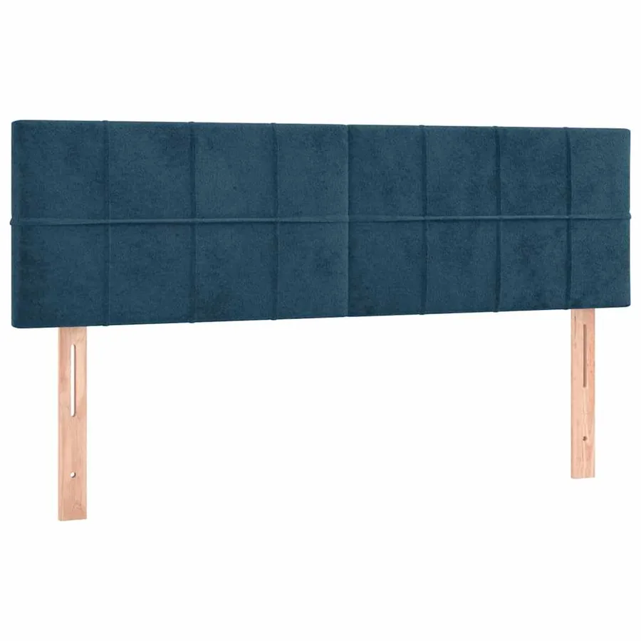 Tête de lit à LED Bleu foncé 144x5x78/88 cm Velours - 4