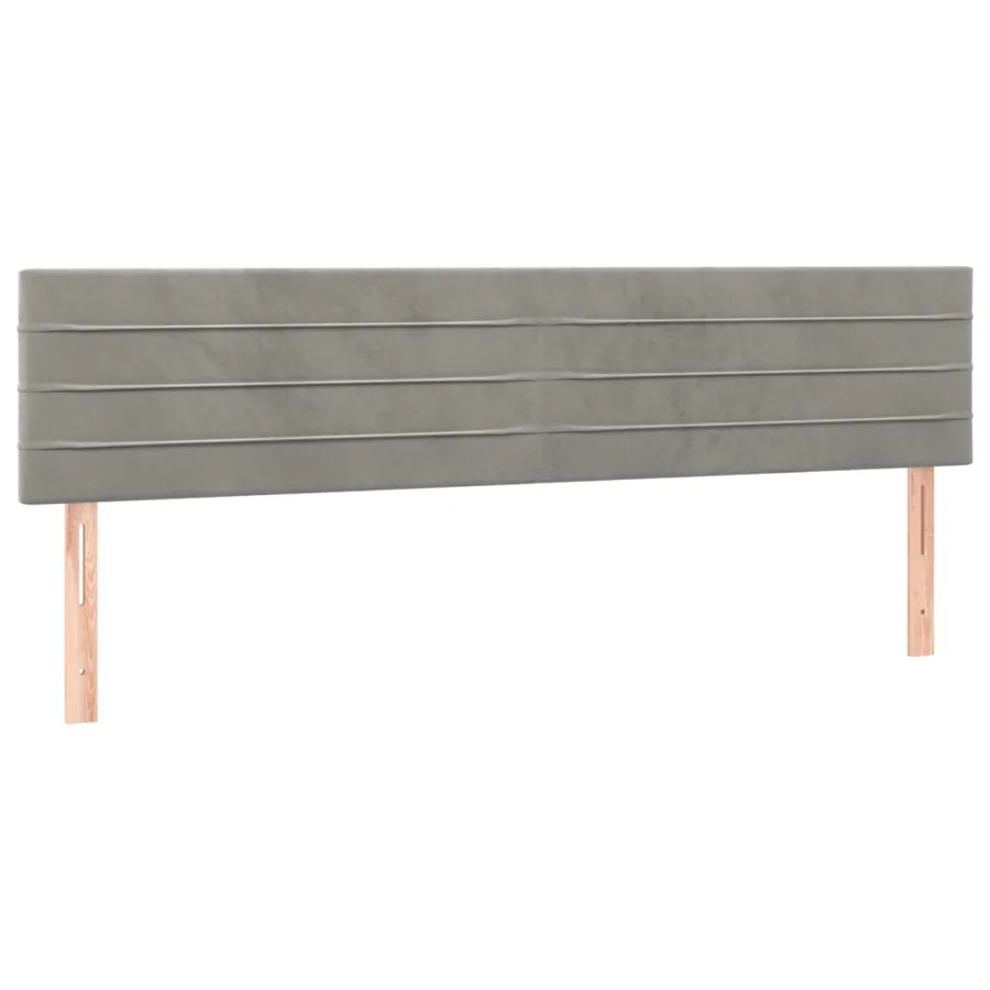 Tête de lit à LED Gris clair 180x5x78/88 cm Velours - 4