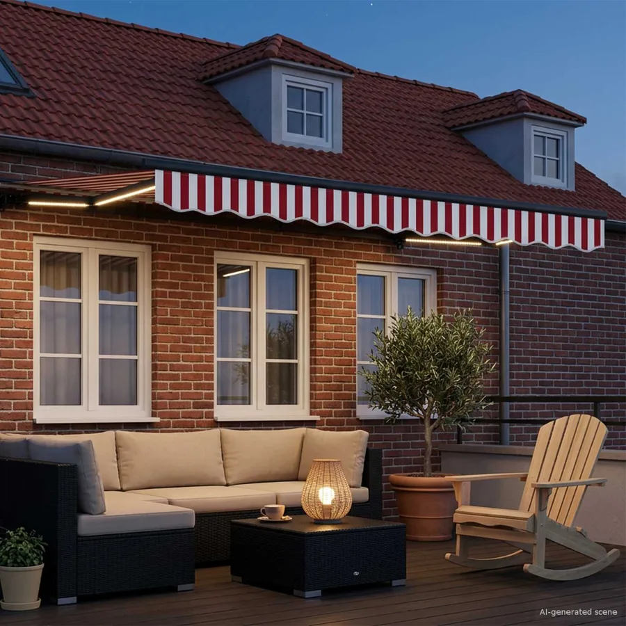 Cadre de store manuel avec LEDs 2,5 x 2 m - 3