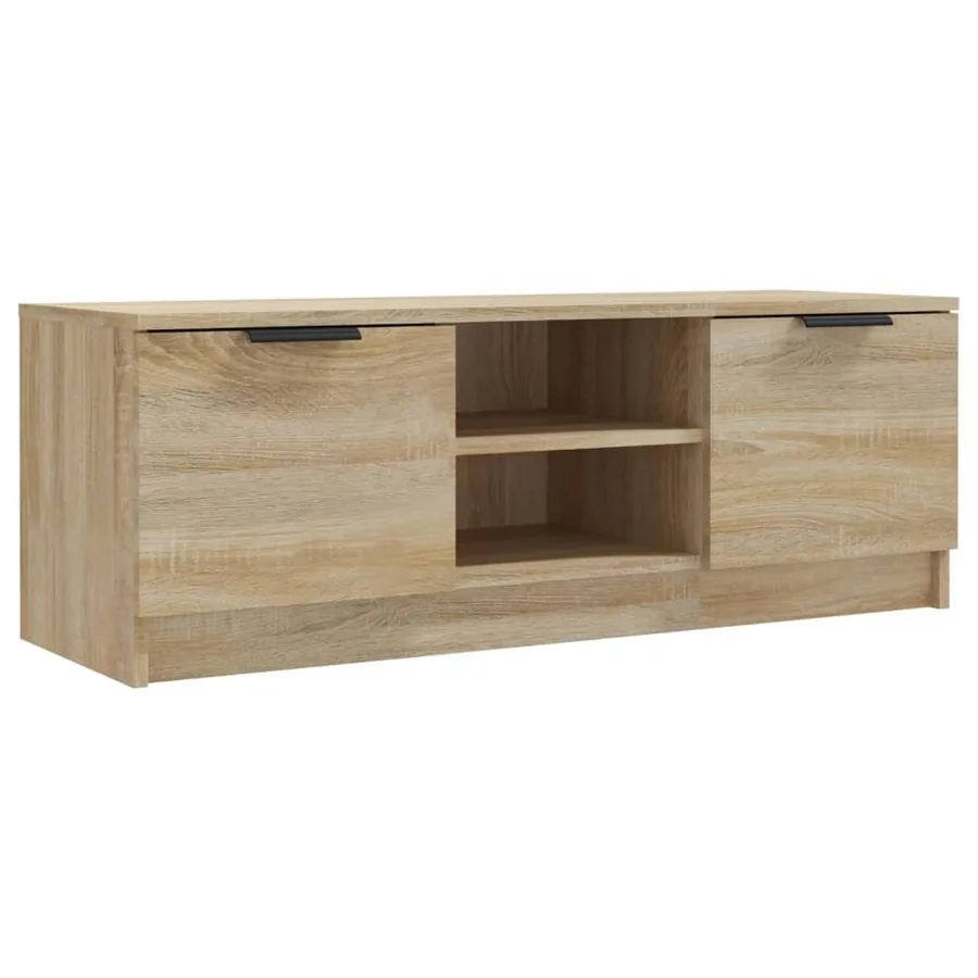 Meuble TV Chêne sonoma 102x35x36,5 cm Bois d'ingénierie - 2