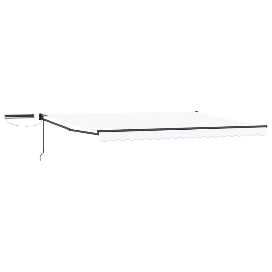 Auvent rétractable électrique Blanc et anthracite 5 x 3 m - 2