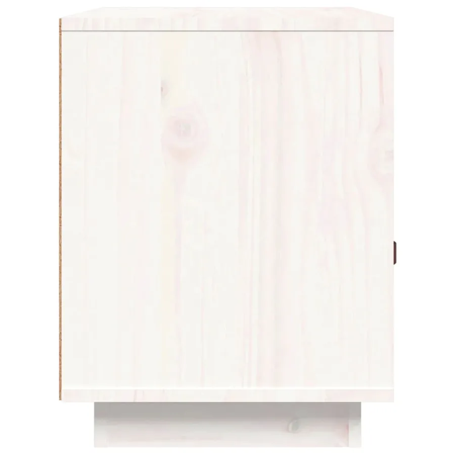 Tables de chevet 2 pcs Blanc 40x34x45 cm Bois de pin massif - 8