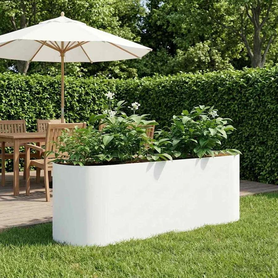 Jardin surélevé Blanc 120 x 40 x 40 cm