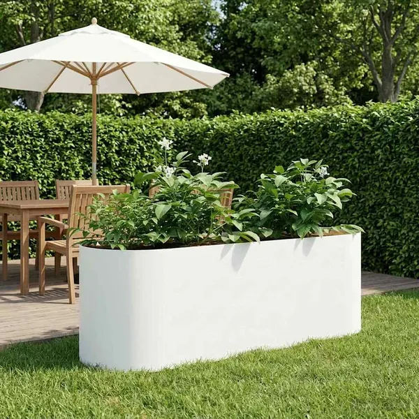 Jardin surélevé Blanc 120 x 40 x 40 cm