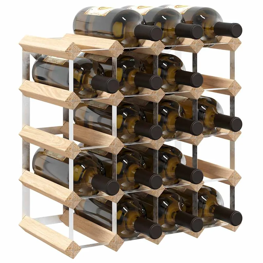 Casier à bouteilles pour 20 bouteilles Pinède solide - 4